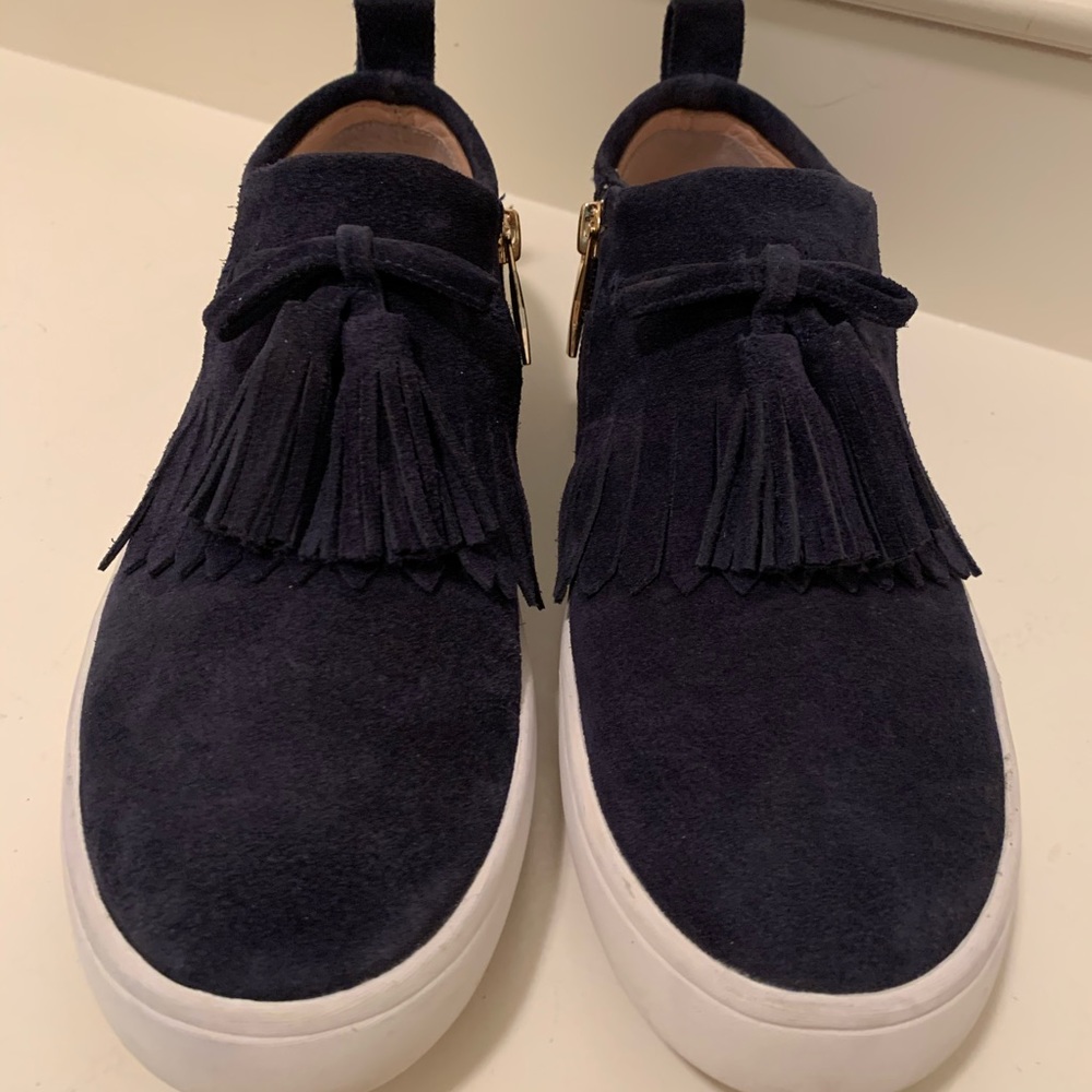 Kate Spade navy suede sneakers